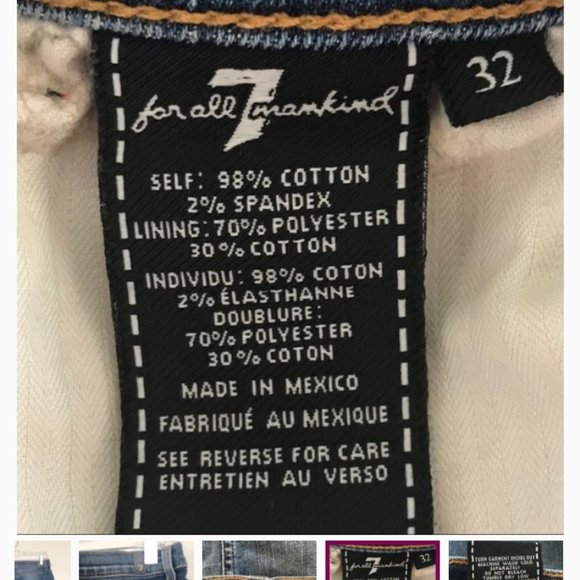 7 For All Mankind denim mini skirt sz 32 - Picture 4 of 4